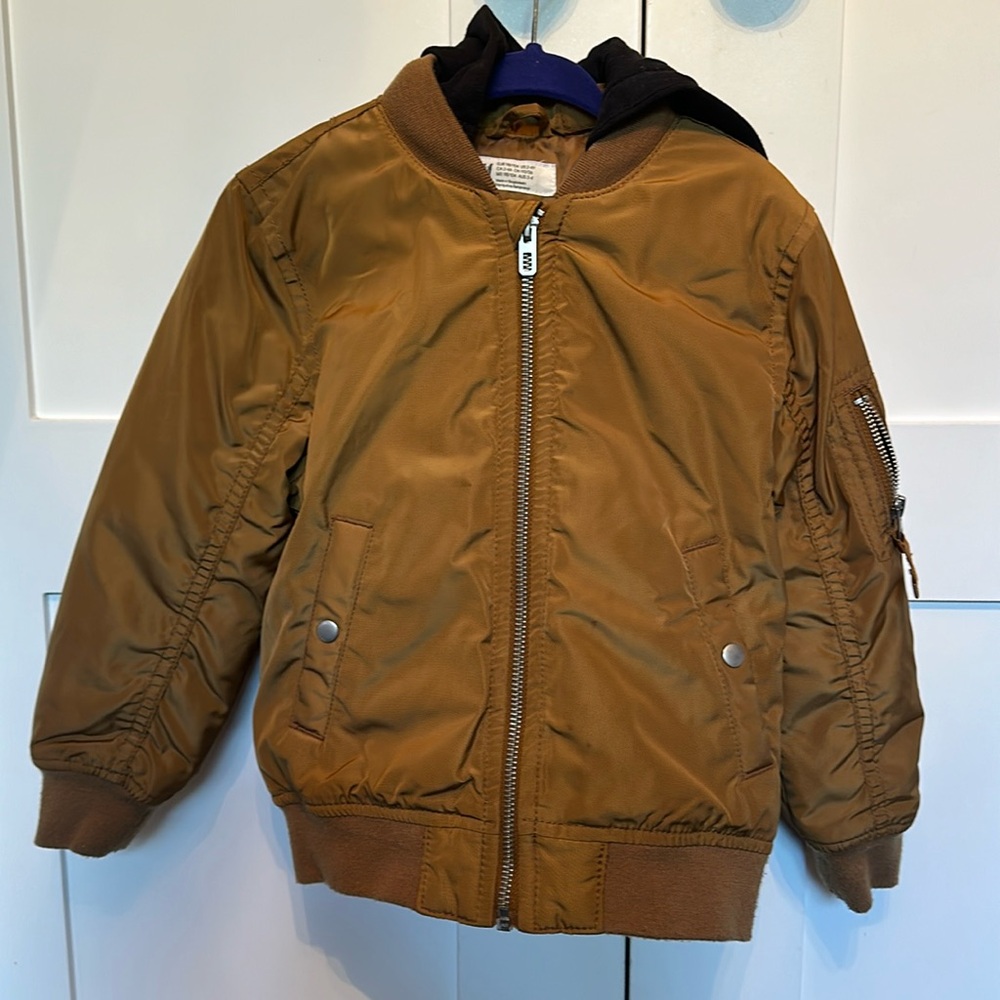 H&M bomber with removable hood. 2-4 EUC